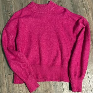 GAP Women's Fuchsia Hot Pink Mockneck Sweater